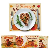 Nappe de table pour fête de Thanksgiving d'automne, décoration de festival de la récolte, nappe de table à motif de dinde, tapis de repas pour camping en plein air