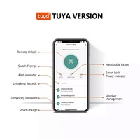 Serratura Intelligente OEM Tuya con Controllo WiFi, Multifunzione, Chiave, Password, Carta e Impronta Digitale per Porta d'Ingresso