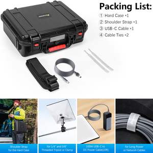 Amazear แม่พิมพ์ส่วนตัว EVA + PP กล่องเก็บกันน้ำและกันกระแทกสำหรับ starlink MINI โฟมปรับแต่งได้สำหรับอุปกรณ์กล้อง - Product Image 4