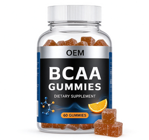 Gomitas de Aminoácidos de Cadena Ramificada (BCAA) de 500 mg con Sabor a Frutas para la Recuperación Energética, Veganas, Sin Azúcar, Certificadas Halal, para Deportistas Adultos - Product Image 1