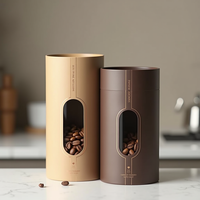 Conception en relief Tube d'emballage de café Conceptions personnalisées Tube de papier de carton cylindrique Emballage de thé Café Tube de papier rond Boîte