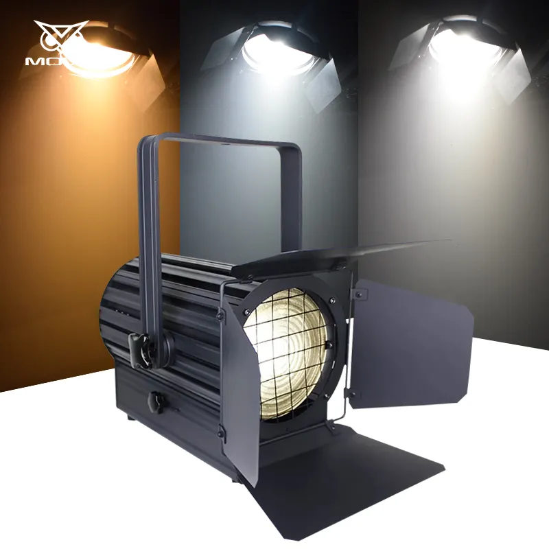 Spotlight Fresnel 200w Warm Cool White Cob LED Spot Light for Theatre Television Studio