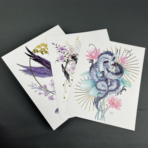 Tarjetas de Arte Impresas Personalizadas con Estampado en Relieve - Tarjetas de Arte Impresas en Formato Grande, Tarjetas Postales Animadas para Decoración y Regalos - Product Image 6