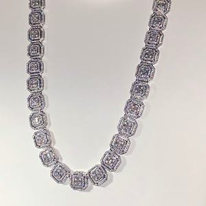 Chaîne tennis en argent 925 de luxe avec diamants Moissanite VVS 5 mm, collier Hip Hop, cadeau de Noël, bijoux Moissanite glacés - Product Image 1