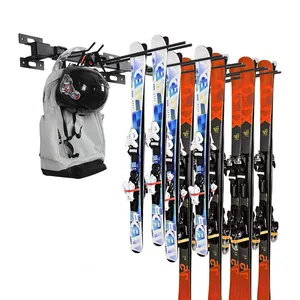 JH-Mech hält bis zu 10 Paar Ski 200 Pfund für Garage Home Storage Organizer System Wand halterung Metall Ski Lager regal