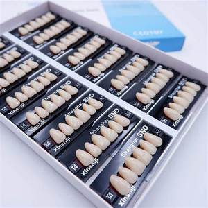 Dentiera dentale falsi denti in resina sintetica superiore inferiore in acrilico completo - Product Image 4