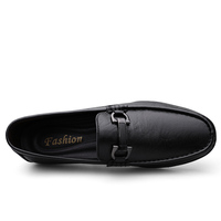 Mocassins en cuir véritable pour hommes avec logo personnalisé, MOQ1, de haute qualité, chaussures plates décontractées pour la conduite, formelles et de bureau