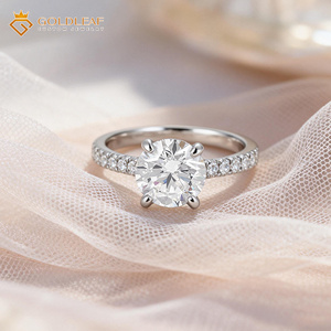 Anillo de Compromiso Goldleaf IGI de Oro de 18k con Diamante Cultivado en Laboratorio de 2CT, Corte Brillante Redondo VVS, Color Clásico DEF, Anillo de Boda, Regalo - Product Image 2
