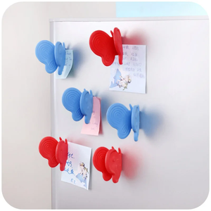 2 In 1 Silicone Oven Mitts Heat Insulation Hand Clip Anti Scald Clamp Butterfly Fridge Magnet Tray Plate Bowl Clip Kitchen <b>Tools</b> - Product Image 5