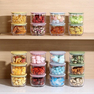 GREENSIDE Sealed Stackable Transparent Dessert Bowl <strong>Home</strong> Kitchen Fresh-Keeping Container for Yogurt Ice Cream &amp; <strong>Sweet</strong> Treats - Product Image 1