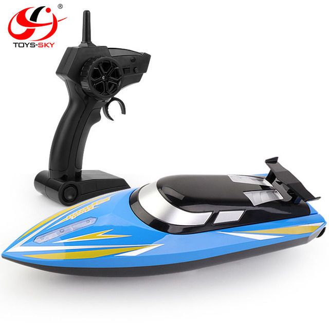 2.4Ghz RTR Remote Control Boat Toy with Self-righting RC Racing Boat High Speed Fast Rc Yacht Boat As Kids Gift Presents