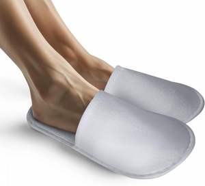 Pantuflas Desechables de Tela Cepillada, Pantuflas Desechables con Punta Abierta o Cerrada, Pantuflas de Hotel, Pantuflas de Spa, Pantuflas de Viaje para Interiores - Product Image 2