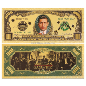 Conception personnalisée, 5 modèles, style américain, billet de banque souvenir en plastique plaqué or pour cadeaux - Product Image 4