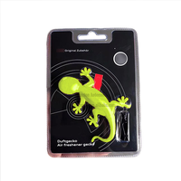 Diffuseur d'arômes portable en silicone en forme de gecko mignon pour grille d'aération de voiture, multicolore, emballé sous blister, décoration intérieure automobile