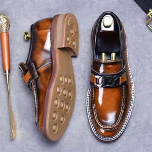 Zapatos de Hombre de Cuero Grabado con Cordones y Punta Cuadrada, Diseño Novedoso 2026, de Alta Calidad para Negocios, con Aumento de Altura, Zapatos de Otoño - Product Image 5