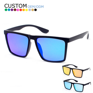 Wholesale OEM Hot Sale Sun Glasses Retro <b>Square</b> Frame Mirrored Lenses Men <b>Sunglasses</b> - Product Image 1