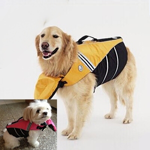 Chaleco salvavidas para mascotas de poliéster con patrón sólido, ropa deportiva bonita para exteriores para perros y gatos para natación Golden Retriever - Product Image 2