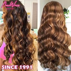 越南原发双层拉伸波浪蕾丝前额无胶假发原装豪华越南原发假发适合黑人女性 - Product Image 5