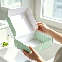 Boîte en carton ondulé personnalisée avec logo, écologique, vernissage, gaufrage, paillettes, pour expédition aérienne, cadeau, emballage multicolore, petite taille