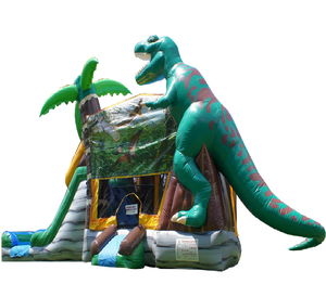 Trampolín inflable para niños, combo de dinosaurio de agua, parque de atracciones - Product Image 1