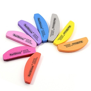 Mini Lima de Uñas de Esponja en Forma de Media Luna, Doble Cara, con Color, para Pulir y Lijar, Elástica, de EVA, Herramienta de Manicura para Salón - Product Image 1