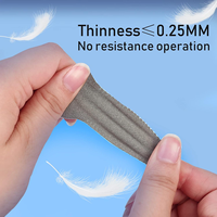 Manchon de pouce pour le jeu mobile, fibre de tissu argenté super conductrice, fonctionnement fluide, anti-transpiration, extrêmement fin