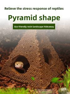 Caja <span class=keywords><strong>de</strong></span> mascotas <span class=keywords><strong>de</strong></span> hábitat en forma <span class=keywords><strong>de</strong></span> pirámide para Monitor, lagarto, ojo manchado, Gecko, serpiente, Rana con cuernos, suministros para reptiles y anfibios - Product Image 2