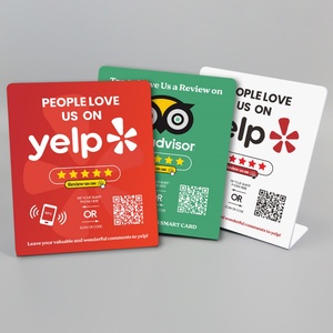 Carte de visite professionnelle NFC YTS personnalisée de haute qualité avec logo, code QR programmable, pour réseaux sociaux, paiement, avis et cadeaux - Product Image 4