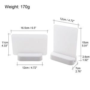 HTPmart Sublimation Acrylic <strong>Photo</strong> <strong>Frames</strong> <strong>5</strong> <strong>X</strong> <strong>7</strong> in LED Light Panels with Plastic Base 7Colors Light Rechargeable &amp; USB Models - Product Image 2
