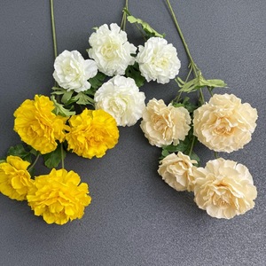 Fleurs de lotus artificielles Jinxi à 4 têtes en soie, faites à la main, pour décorations de mariage, extérieur et maison - Product Image 2