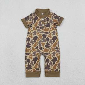 Mono Polo Informal de Algodón y Elastano con Estampado de Camuflaje para Bebés Niñas Recién Nacidas, con Cierre, 200-220 g/m² - Product Image 2