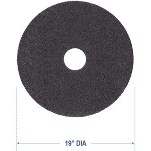 Boardwalk BWK4019HIP High Performance 19\" Stripping <b>Floor</b> Pads Grayish Black 5/Carton Commercial Cleaners - Product Image 5