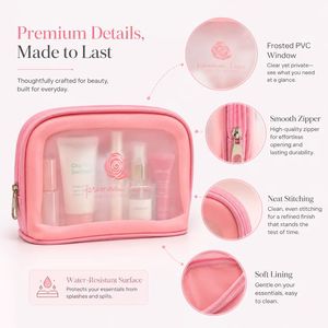 Waterproof <b>Makeup</b> <b>Storage</b> Bag Clear Window Toiletry Pouch Custom Logo Beauty Organizer Bulk Wholesale Supplier - Product Image 6