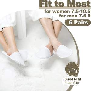 Pantuflas Desechables para Spa, Pantuflas para Huéspedes, Antideslizantes, Pantuflas de Hotel con Punta Cerrada, Pantuflas de Interior para el Hogar, Bodas y Viajes - Product Image 2