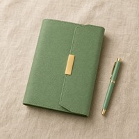 Carnet de laboratoire personnalisé avec logo, A5, couverture rigide en cuir PU, pages lignées, logo personnalisé pour cadeaux scolaires