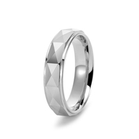 ShuoyeW nouvelle bague en acier au tungstène de luxe léger de 6MM argent noir or diamant coupe bague en acier au tungstène