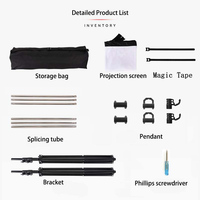 Écran de projection personnalisé de 84 à 100 pouces, écran de projection 4K HD en tissu, rideau de cinéma 16:9, écran de projection portable pliable pour intérieur et extérieur