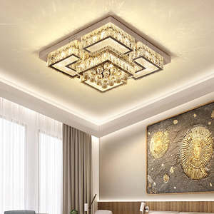 Zèle Éclairage Salon Led Plafond Boule De Cristal Lampe De Luxe avec Télécommande pour Maison Étude Chambre - Product Image 2