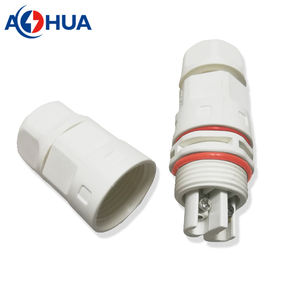 Conector Impermeable <span class=keywords><strong>AHUA</strong></span> Personalizado de 2 Pines IP67 IP68 Blanco con Terminales de Tornillo para Cableado, Certificación CE ROHS UL, 20A - Product Image 2