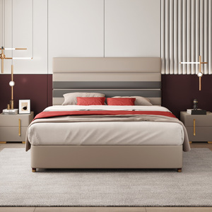 Muebles para el Hogar, Cama de Diseño para Dormitorio, Cama Tapizada Doble Minimalista de Tela, Estructura de Cama Queen Size, Muebles Modernos para Dormitorio - Product Image 6
