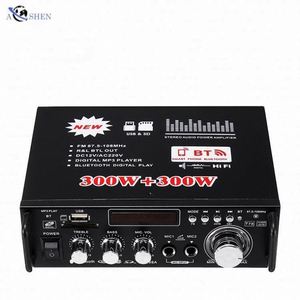 Amplificateur de puissance stéréo pour voiture 2 canaux avec Bluetooth et radio FM pour usage domestique et professionnel - Product Image 2
