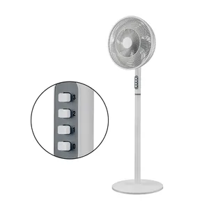 Puissant ventilateur de sol en plastique piédestal oscillant électronique à faible bruit