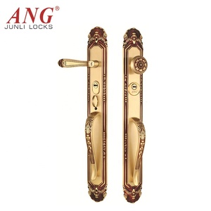 ANG Accueil Hôtel Utilisation Anti Indiscrétion Style Européen De Luxe Antique Rouge Bronze Laiton Poignée Serrure De Porte Prix - Product Image 2