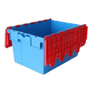 56L <span class=keywords><strong>OEM</strong></span> cho thuê di chuyển hộp nhựa với nắp nhựa bin Tote Crate - Product Image 2