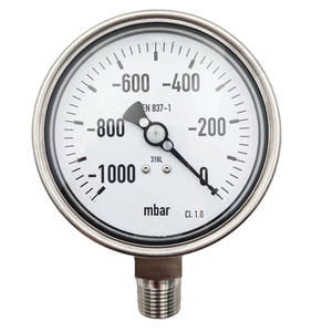 HUBEN <span class=keywords><strong>Wika</strong></span> tamamen paslanmaz çelik basınç göstergeleri ile/sıvı dolum olmadan, bağlantı tipi 1/2 "NPT (alt bağlantı) - Product Image 6