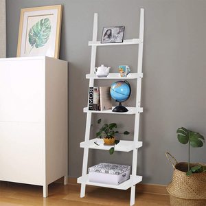 5 livello <span class=keywords><strong>di</strong></span> Legno Cremagliera Della Parete, MDF Display Scaletta Libreria, Superficie Liscia Pendente Mensola Unità con Spazi <span class=keywords><strong>di</strong></span> Stoccaggio <span class=keywords><strong>Di</strong></span> Grandi Dimensioni - Product Image 5
