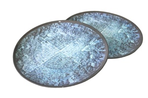 Plaques <span class=keywords><strong>de</strong></span> mélamine 100% personnalisées, 10 pouces, vente en gros, <span class=keywords><strong>plaque</strong></span> en plastique noir imprimé, mosaïque bleue, 10 pouces - Product Image 4