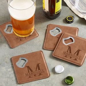 Posavasos Personalizados con Abridor de Botellas, Grabado con Nombre, 2 en 1 - Product Image 2