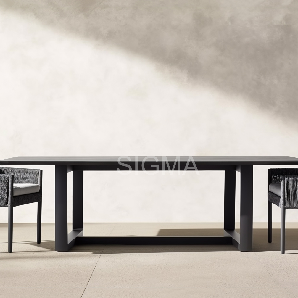 wholesale aluminium all weather outdoor garden patio furniture table periodic picnic  dinning table