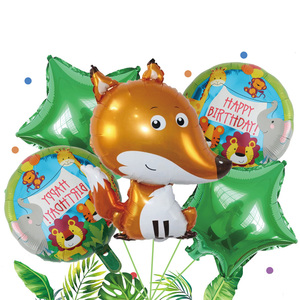 Phim hoạt hình trong hươu cao cổ voi ngựa vằn và thiết kế ngôi sao dễ thương động vật hình vòng hoa bên Kit Bóng - Product Image 6